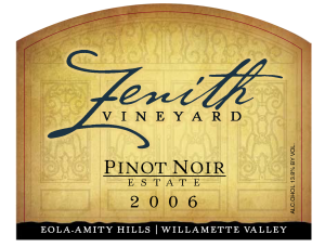 Zenith Vineyard Estate Pinot Noir