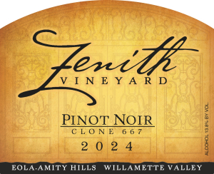 Zenith Vineyard Pinot Noir 667